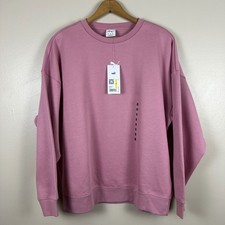 Puma Women's Medium ESS Oversized Crew Sweatshirt Poised Pink NEW