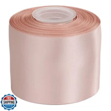 Ribbonitlux 3" Wide Double Face Satin Ribbon 25 Yards (813-Vanilla, Set for B