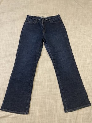Levi s Slimming Bootcut Mid-Rise Blue Denim Jeans Women s 16 Cotton Spandex