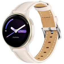 20mm Leather Watch Band Compatible with Garmin Vivoactive 6/5/3/3 Music/Forer...