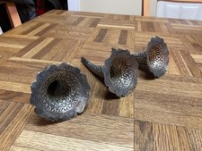 Set of 3 Vintage Silver Plate Tussie Mussie Posy Holders Ornate Floral
