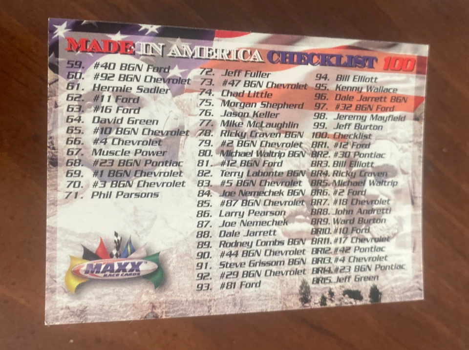 1996 Nascar Stock Car Racing -Complete 100 card set NM+ - Image 2 of 2