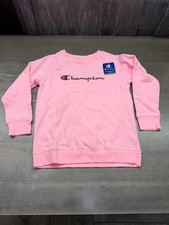 Champion Fleece Lined Pullover Sweatshirt Sz XL Pink NWT Embroidered Logo
