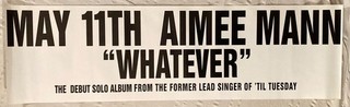 Aimee Mann 1993 Promo Poster Whatever Til Tuesday Banner Style