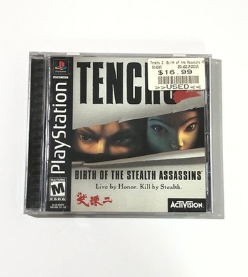 Tenchu 2 Birth of the Stealth Assassins PlayStation PS1 Black Label With Manual