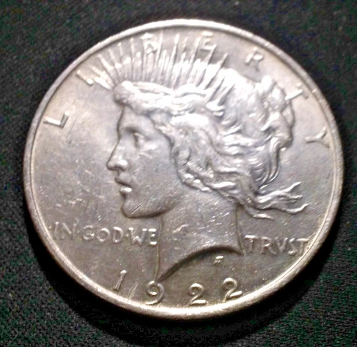 1922 Peace Silver Dollar, 90% Fine Silver, sharp detail, LOW Cost Shipping!