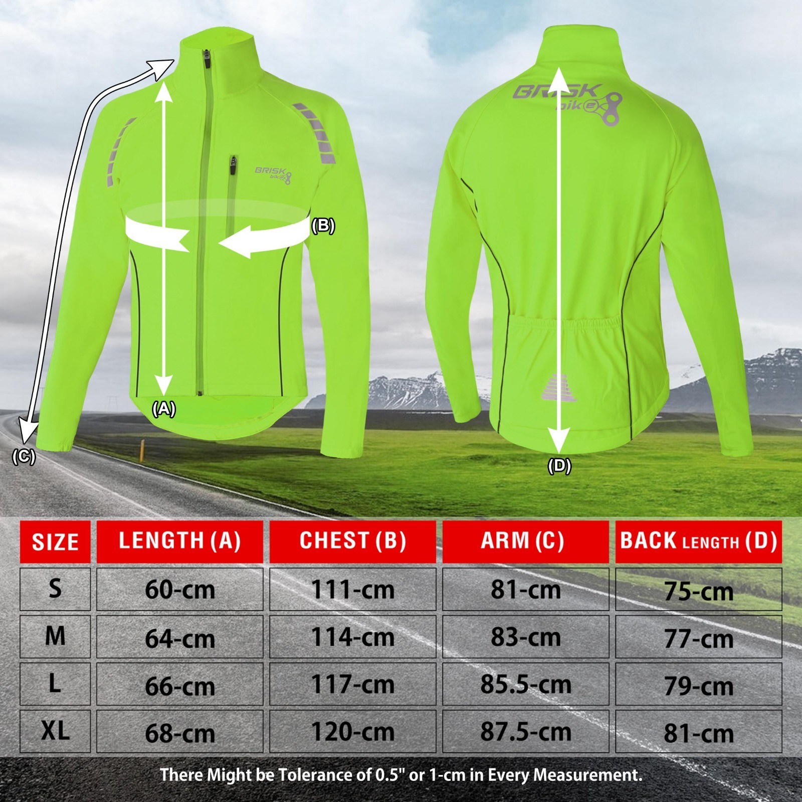 Giacca da Ciclismo Uomo Hi Viz con Nastro Riflettente foto 4
