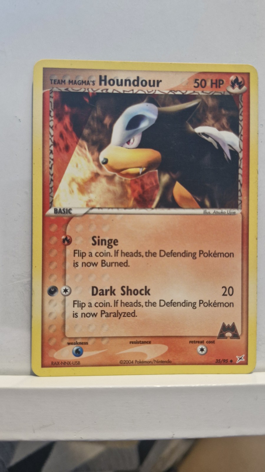Team Magma's Houndour 35/95 Pokemon EX Team Magma vs Aqua 2004 LP