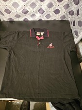 vintage Cleveland Indians Yahoo logo large 3 button shirt w/collar blk&red