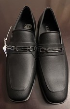 Guess Hendo Men’s Dress Shoes Black Horse Bit Slip On Loafers New Size 9.5