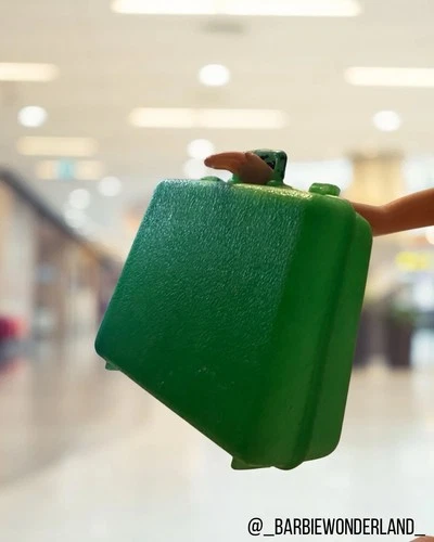 Vintage Barbie 1960s Green Travel Luggage Suitcase