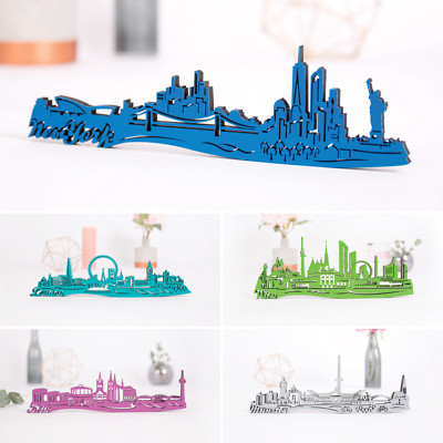 KLEINLAUT 3D-Skyline aus Holz 32 Farben ''Deutsche Städte'' Geschenk Geburtstag M