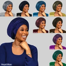 African Hat Women Wrap Head Cover Caps Auto Gele Headtie Nigerian Aso Oke Caps