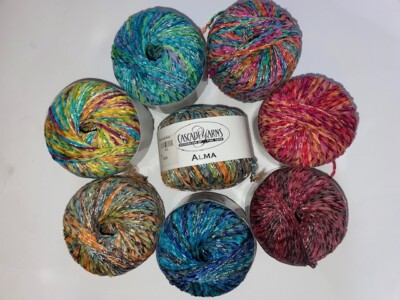 Cascade Yarns ALMA - 50g 81yds shimmery twisted yarn made in Italy -choose color