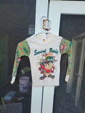 Vintage Taz Looney Tunes Long Sleeve Thermal T Shirt 1997 AOP Sz 6 Kid Toddler