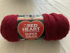 One Large Red Heart 7 oz. Burgundy Acrylic Skein
