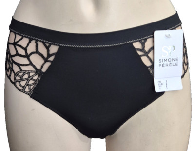 Simone Perele Java Slip M Gr.40 2 Schwarz Spitzen Panty 12G720