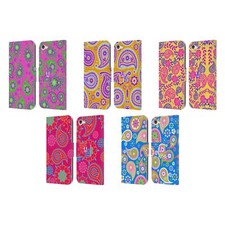 HEAD CASE DESIGNS COLOURFUL PAISLEY LEATHER BOOK CASE FOR APPLE iPOD TOUCH MP3