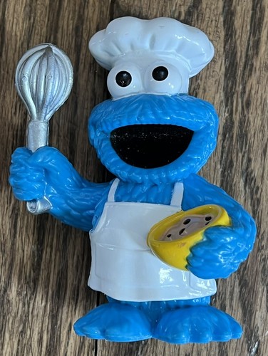 Sesamstraße Krümelmonster Koch Bäcker Figur Kuchen Topper 3" Hasbro 2012 - Bild 2 von 7