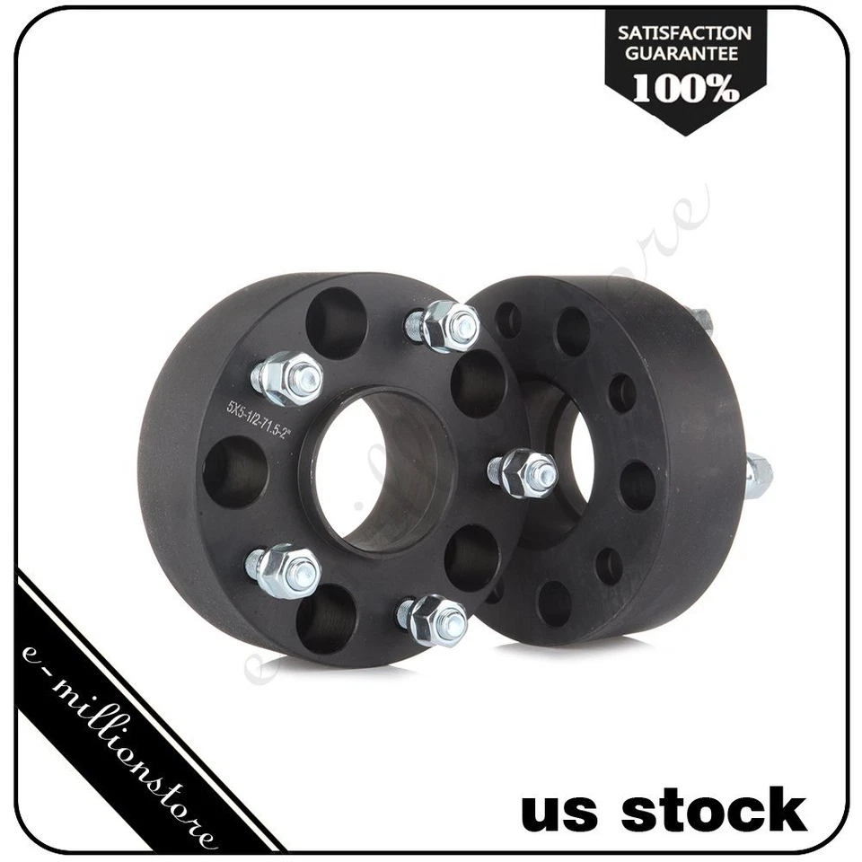 Espaciadores de rueda 4X 2" 5x127 5x5 centrados en el cubo 1/2" para Jeep Grand Cherokee Commander Foto 4 de 4