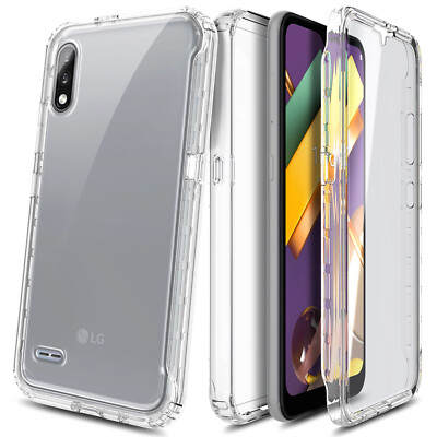 For LG K22 K22 Plus Case Full Body Clear Cover with Built-In Screen  Protector