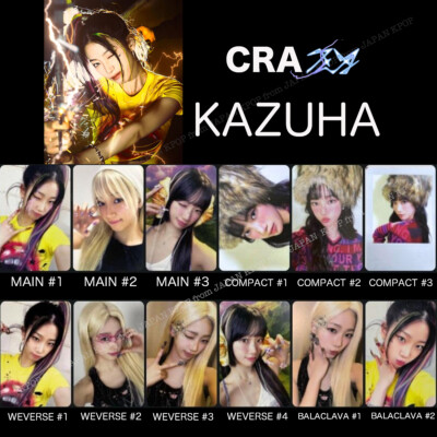 LE SSERAFIM CRAZY ALBUM OFFICIAL PHOTOCARD WEVERSE COMPACT