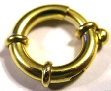 9ct Yellow / Rose / White Gold Bolt Ring Clasp 11mm 13mm 15mm 18mm or 20mm