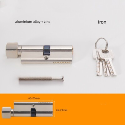 Key Cylinder Lock High Security with Thumb Turning W 3 Iron Keys
