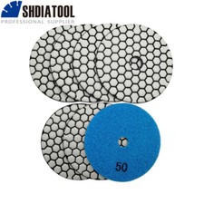 Diamond Polishing Pad 7pcs 4in B #50 Dry Sanding Disc for Marble Tile Granite