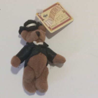 Vintage Tiny Town Jointed Plush Teddy Bear RUSS Cowboy 3 