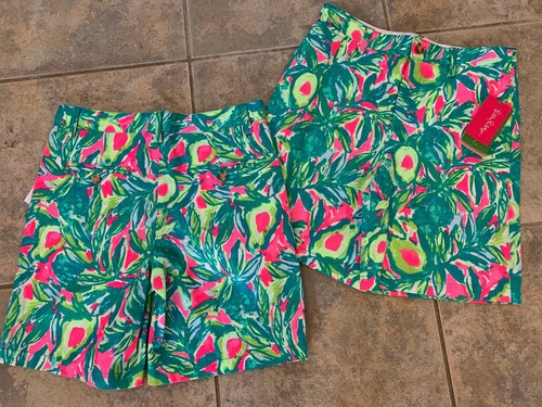 Lilly Pulitzer Kids Beaumont Shorts Size 10 Pink Sunset Adjustable Waist #29581