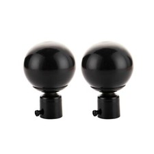 2Pcs 22/28mm Dia Drapery Curtain Rods Iron Ends Caps Finials Accessories