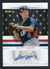 2013 Panini USA Baseball 18U National Team Autograph Scott Hurst
