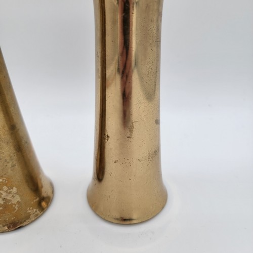 Vintage JHQ Dansk Denmark Solid Brass Candle Stick holder Pair Jens Quistgaard - Picture 7 of 8