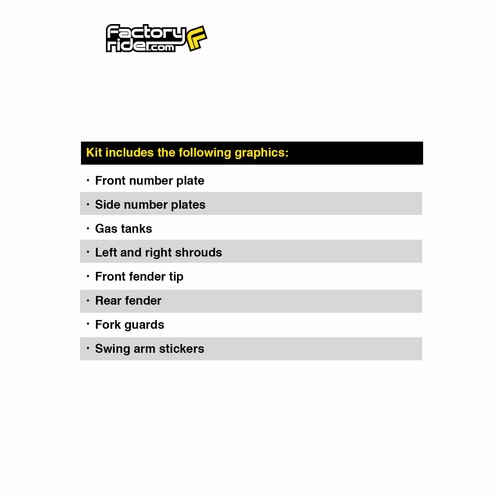2021-2022 GASGAS MC 125 250 350 450 Diga Procross Team Graphics Kit & Plates - Picture 4 of 4