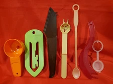  7  Tupperware Kitchen Tools &  Gadgets Sli Saw All, Funnel,  Olive Spoon More!