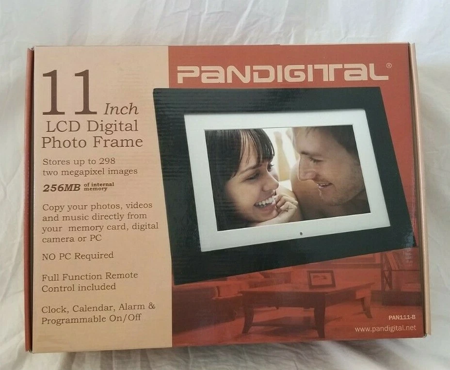 Pandigital 11" LCD Digital Photo Frame - Black Wood Frame (PAN1111-B) NIB - Image 2 of 4