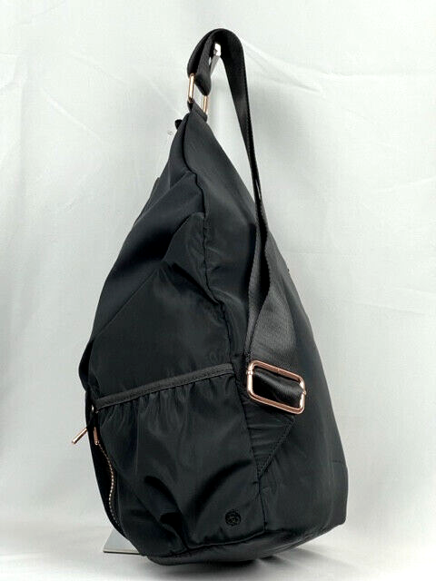 Zella Black Nylon Sling Single Strap Backpack NWT | eBay display picture 2