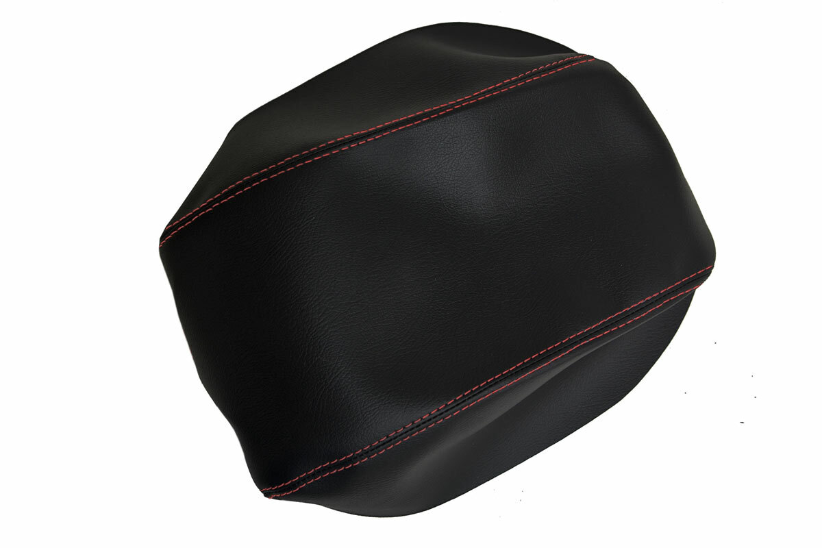 KBH Leather Center Console Lid Armrest Cover For 2020-2022 Ford Explorer - Black, Slip-On