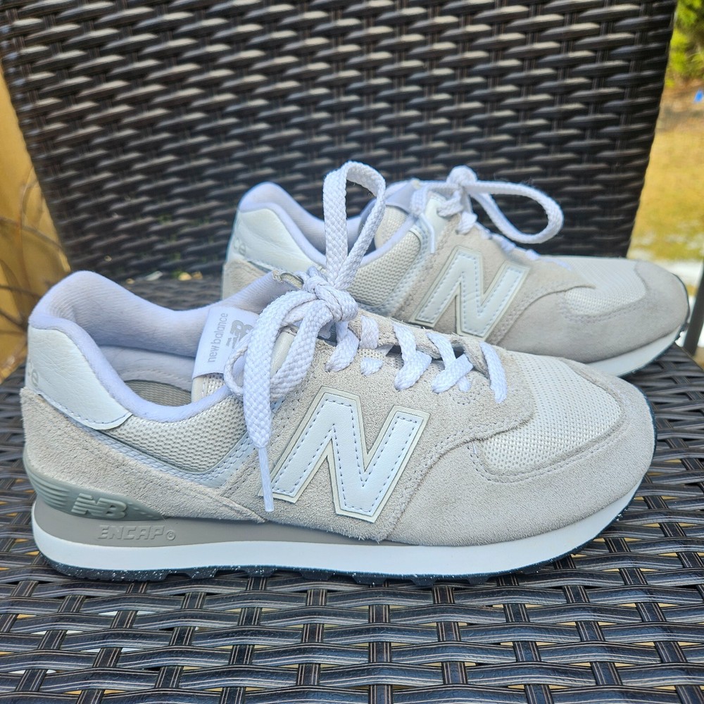 New Balance 574 Sneakers Women Size 7 Nimbus Cloud White Preowned