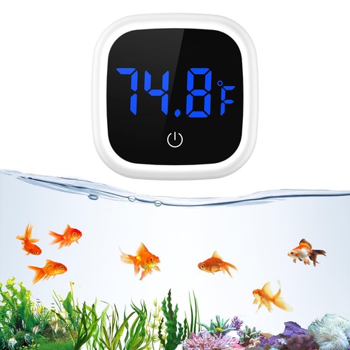 Digital Aquarium Thermometer, Stickon Fish Tank Thermometer, Wireless