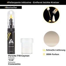 Lackstift f&uuml;r Porsche 718 Cayman Code: 51A Cremeweiss