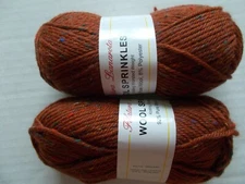 Filatura Lanarota Wool Sprinkles yarn, rusty brown, Peru, lot of 2 (104 yds ea)
