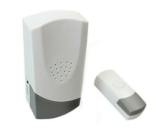 Wire Less Cordless Mains Plug in Push Doorbell Chime Kit 36 Chimes 300m Range