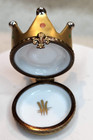 Small Crown Limoges Peint Main Trinket Box. Special Gift for Royal Collectors — photo 5