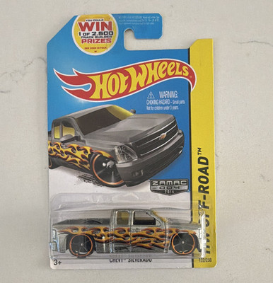 Hot Wheels Zamac 2014 Chevrolet Chevy Silverado 1:64 Diecast Silver Unopened