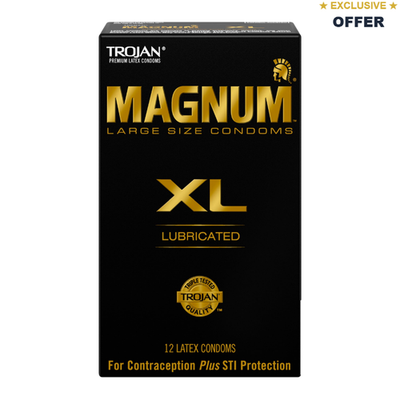 #ad #ad TROJAN Magnum XL Lubricated Condoms 12 Count Large Size Latex Condom $14.36