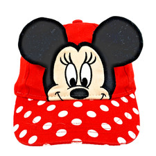 Girl's MINNIE MOUSE CAP Red - OSFM - Adjustable