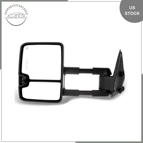 For 99-02 Chevy GMC LH+RH Pair Textured Power Heated Signals Tow Side Mirrors
