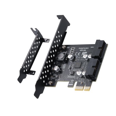 PCI-E to Internal 19Pin Header USB 3.0 Expansion Cards 2 Port USB 3.0 PCIE In...